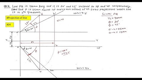 #4 Projection of line | #mumbaiuniversity | Engineering graphics सबसे आसान तरीका #DGsir हिंदी में