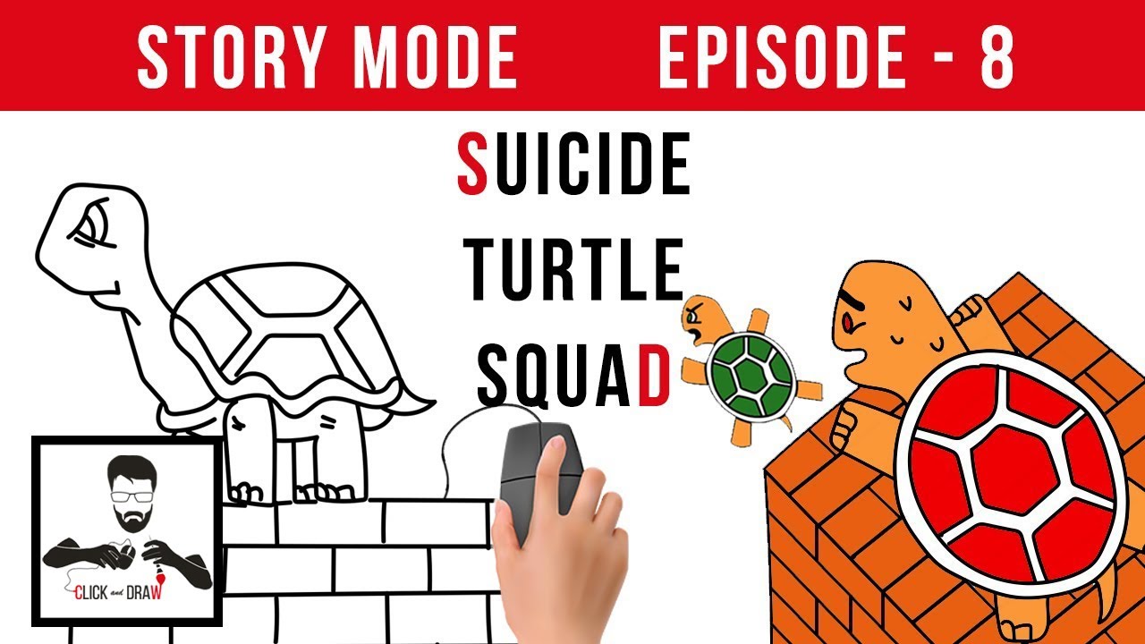 Suicide Turtle Squad !! Story Mode !! CLICK and DRAW !! 2d animation