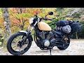 【無計画突然キャンプツーリング】紅葉とバイクと電灯無し