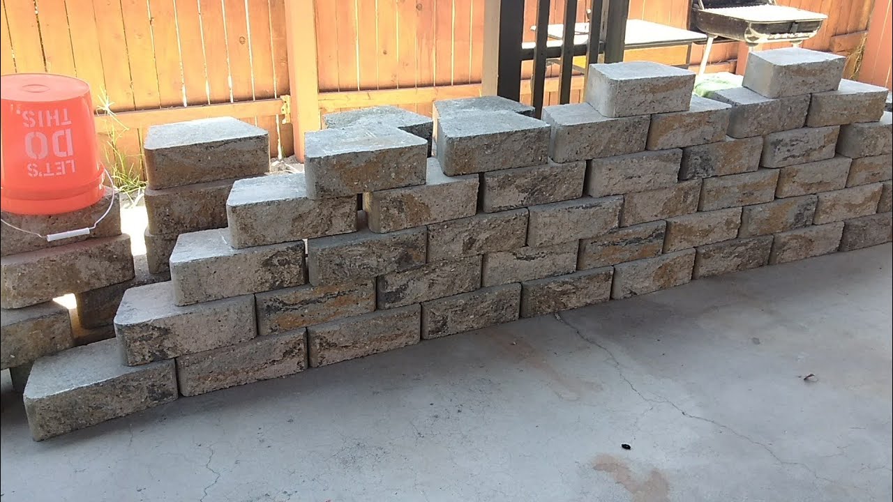 Home Depot small retaining wall blocks yukons Spanglish vlog pt2 YouTube