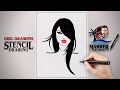 Easy Way to Draw a Girl with Red Lips - Marker Pen Drawing - Girl Drawing
