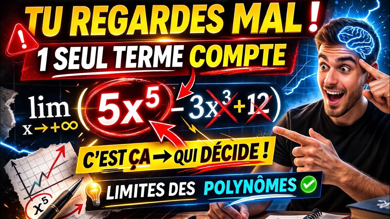 Si tu rates ce réflexe, tu rates tout sur la limite des fonctions polynômes