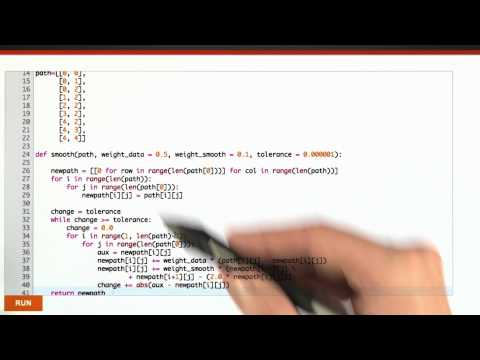 Path Smoothing Solution - Artificial Intelligence for Robotics