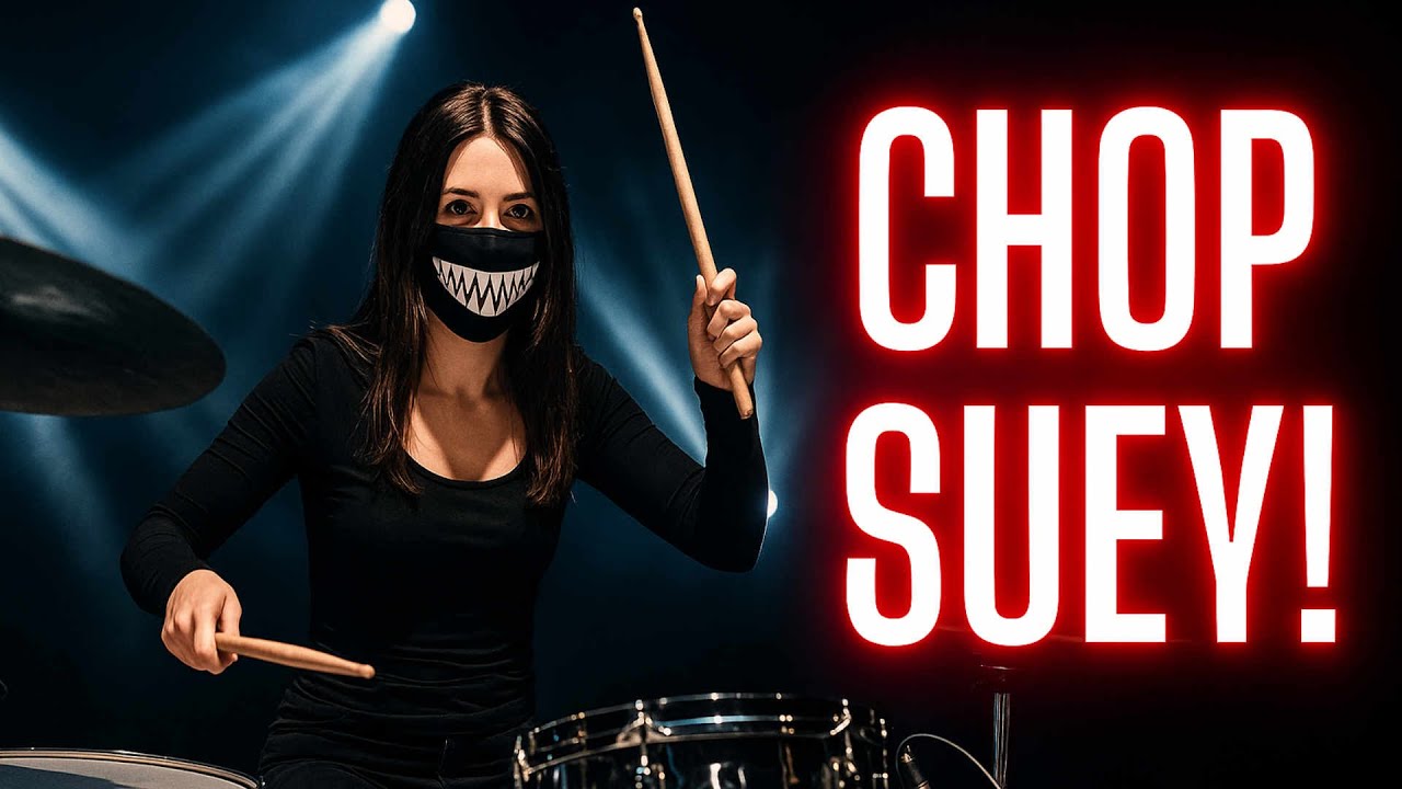 System Of A Down - Chop Suey - Drum Cover by Rocker Girl with the Tail Air!