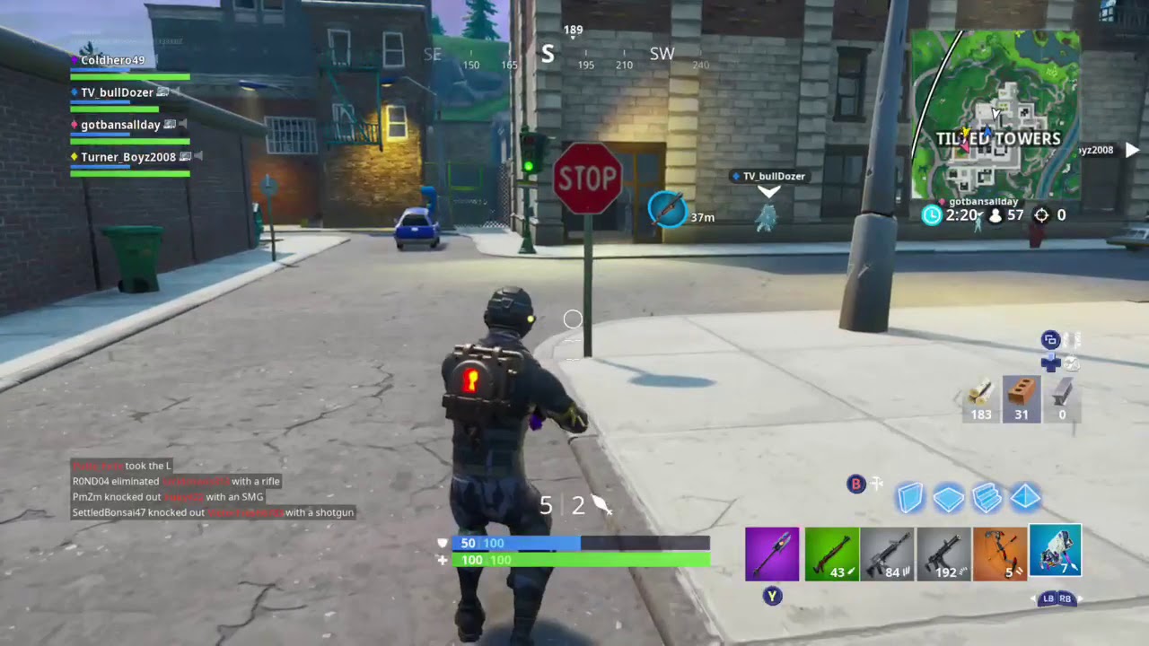 Trying out the new egg launcher in fortnite