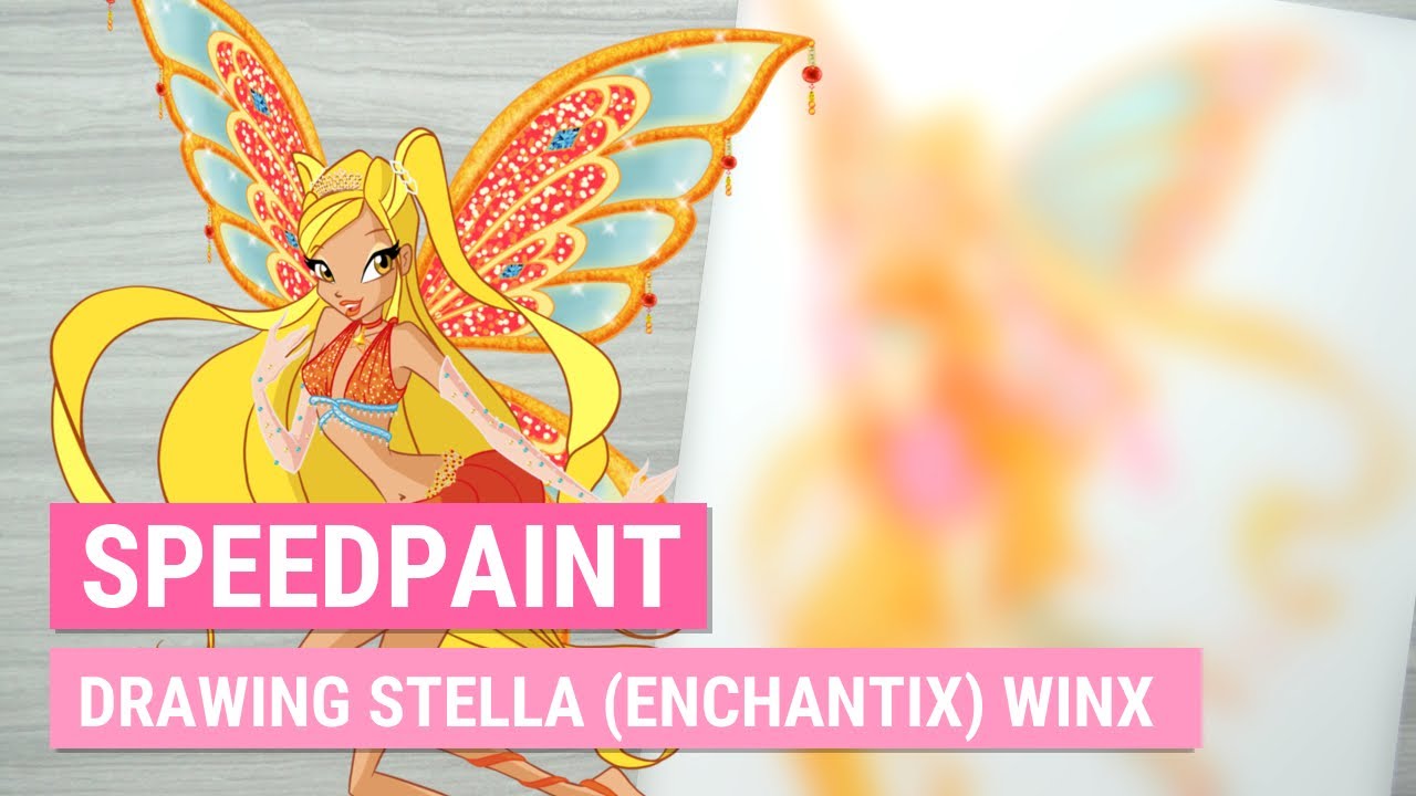 Drawing STELLA (Enchantix) from WINX CLUB in My Style | Marker Speedpaint | iiKiui