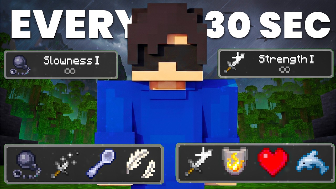 MINECRAFT BUT EVERY 30 SECS I GET A RANDOM EFFECT!