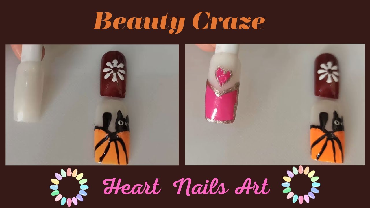 Heart Nail Art For Beginner YouTube