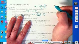 IM2 Unit 2 Lesson 3 Notes (last part)