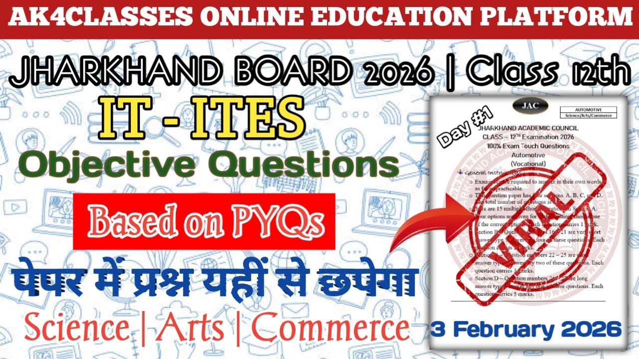 JAC Board Class 12th IT-ITES Most Important Leak MCQs Questions | HTML Viral Important Questions