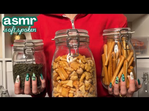 ASMR 😋 Tapping on & Organizing my SNACK SHELVES!! 