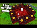 I transformed the nether portal in minecraft hardcore