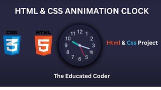 CSS Animation Clock Design || Only HTML and CSS Animation Clock Design|| HTML & CSS