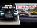 OUR FORD GT BROKE SO WE BEGAN RACING EVERYONE IN OUR 615HP ROLLS ROYCE! *LUXURY BARGE VS SUPERCARS*