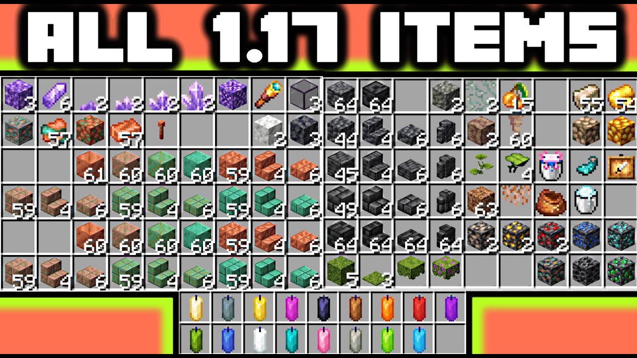 How to get ALL 1.17 New Items in Survival! Minecraft Cave Update - YouTube