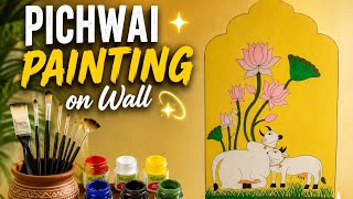 Pichwai painting on wall #pichwaipainting #trending 🔥🔥#BhuMA's Creations ✨follow for more😍
