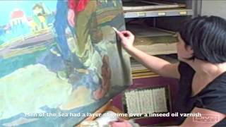 Cleaning a Painting by Armin Hansen From The Monterey Museum of Art