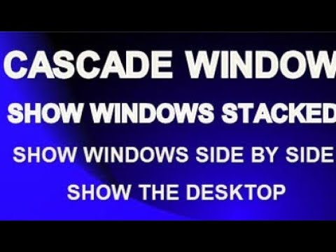 PC YA LAPTOP CASCADE WINDOW,SHOW WINDOWS STACKED,SHOW WINDOWS SIDE BY ...