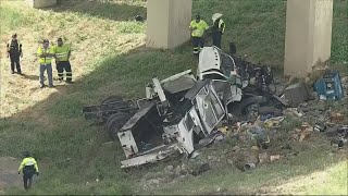 Car goes off North Texas highway overpass in crash, police say