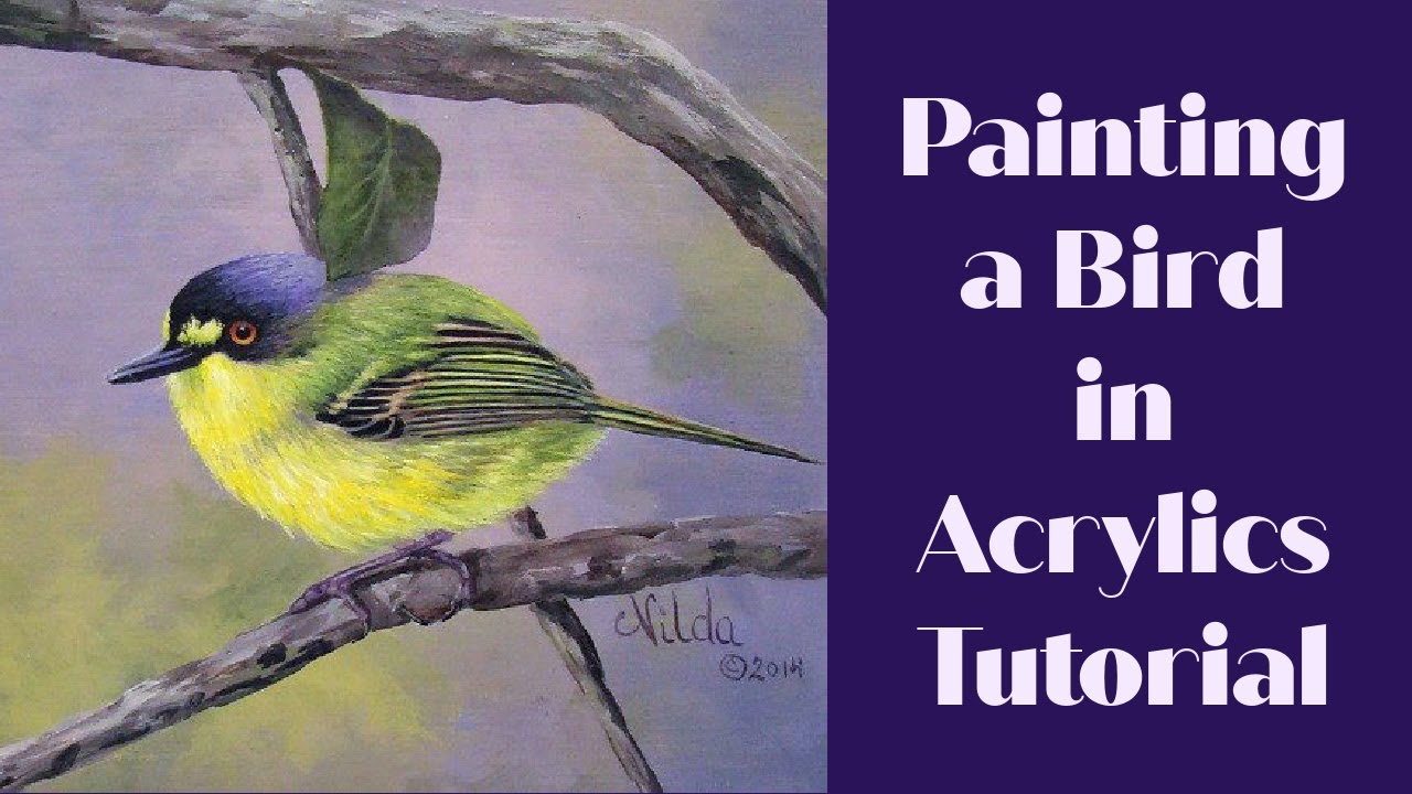 Painting a Bird in Acrylics, Learn to Paint, Painting Tutorial