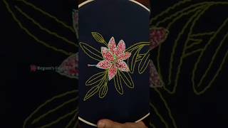 Easy French Stitch Design Flower Hand Embroidery Tutorial 💖💖#shortvideo #french #stitch #design 💖💖