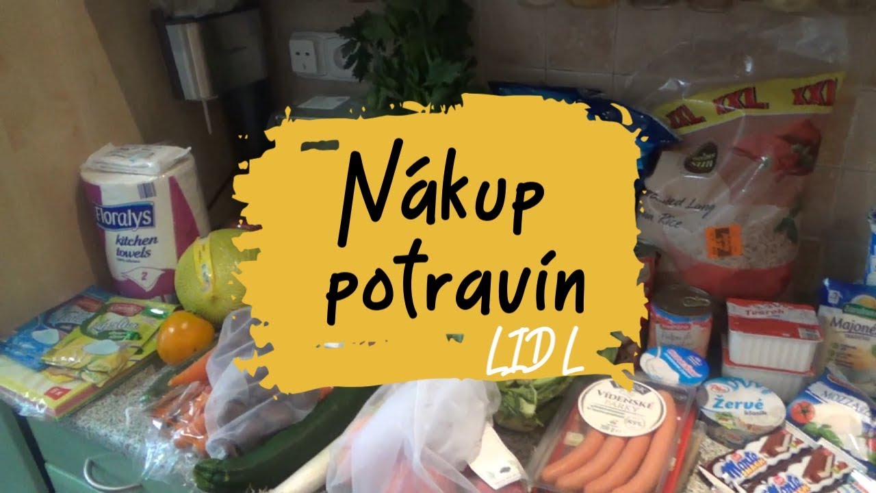 Nákup potravin Lidl 3členná rodina YouTube