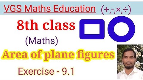 8 th class maths area of plane figures (Exercise 9.1)
