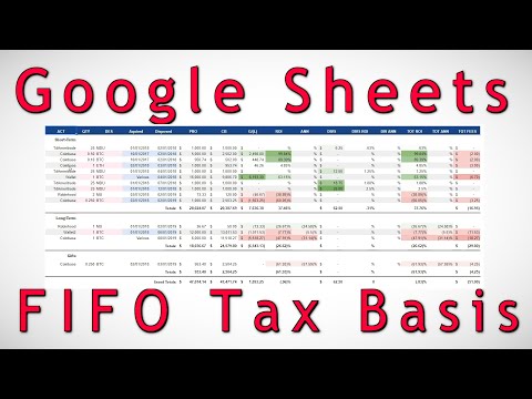 FIFO Tax Basis on Google Sheets for Stocks, Bitcoin, etc.