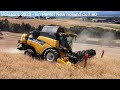 Moissons 2022  en pente new holland cx 790