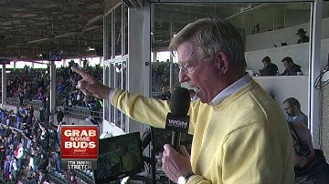 George Will sings during stretch
