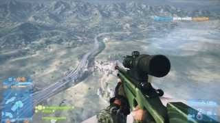 Battlefield 3: 653m Long Range headshot.!