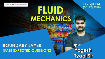 Gate Expected Questions - Boundary Layer | Fluid Mechanics | GATE/ESE 2021 | Yogesh Tyagi