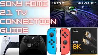 Sony 2021/2020 HDMI 2.1 TV Hookup Guide, And HDMI Cable Recommendations