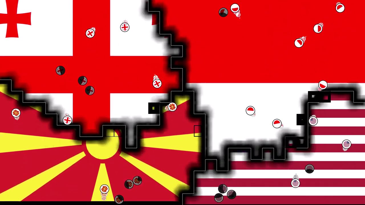Territory Flag War - Macedonia vs Georgia vs Indonesia vs USA