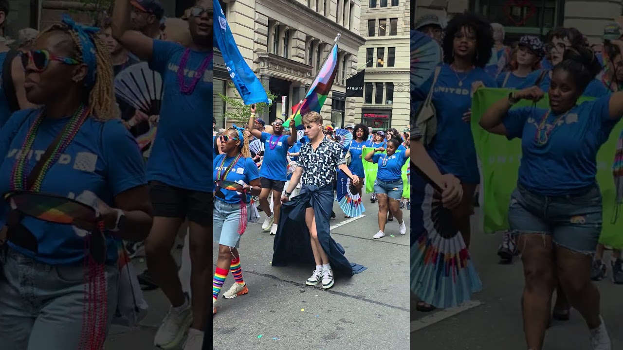 NYC Views 2026 Pride Parade#shorts #manhattanskyline #manhattanview #lovenyc #nycmoments