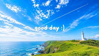work & study music 🛫 smooth jazz | cliffside lighthouse good day screenshot 5
