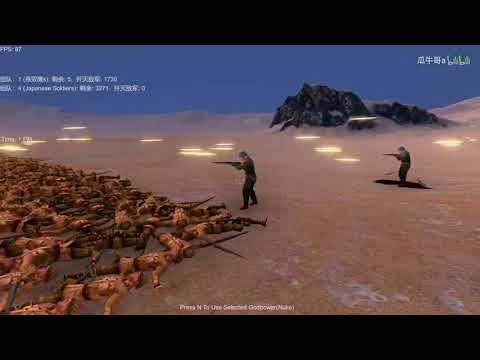 【史诗战争模拟器】5个伪装德军的燕双鹰，手持开挂98k，能否击败5000名日本士兵？结局很过瘾！