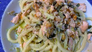 Паста с сёмгой/итальянский рецепт/готовит муж Паста с сёмгой/итальянский рецепт/готовит муж