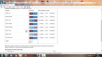 Electronic Registers Video 5 Removing manually added students