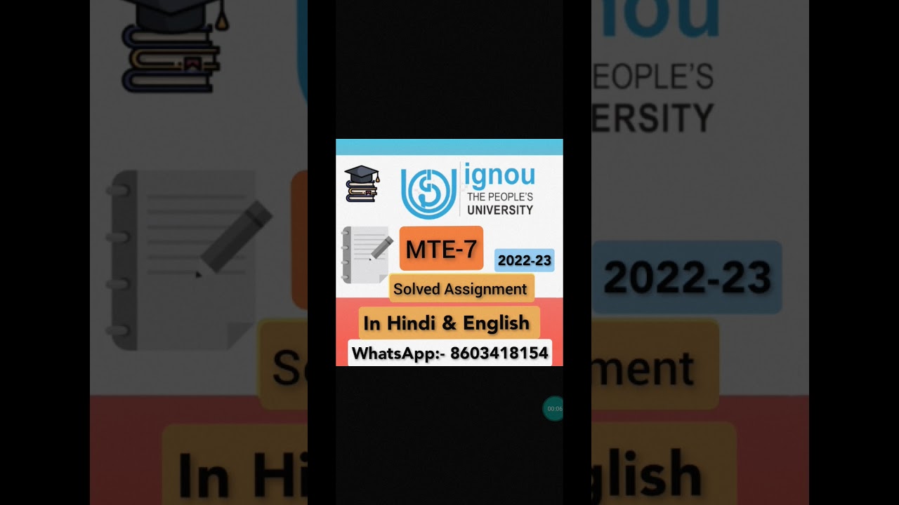 Mte-7 ignou solved assignment 2022-23-24 WhatsApp:- 8603418154. Order Now. In English and Hindi
