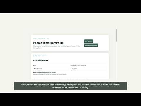 Video thumbnail: How to Add People in My Life in DearMemory