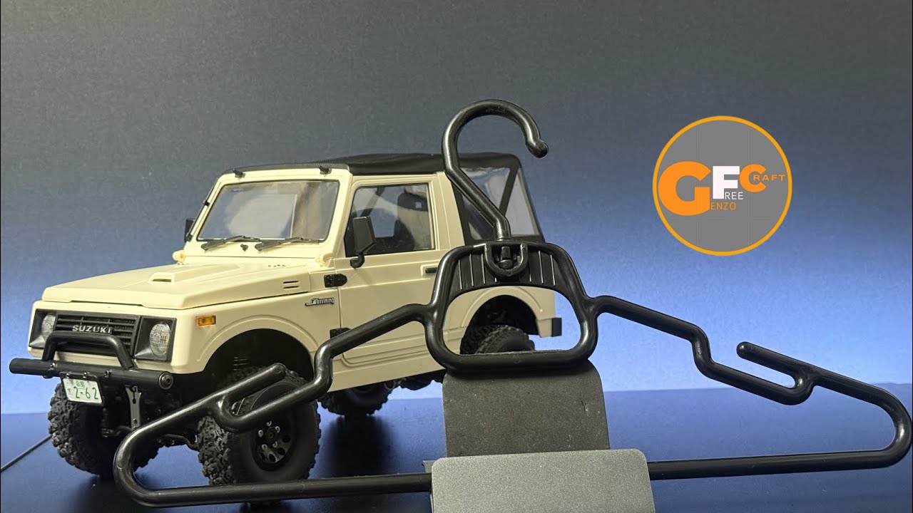 wpl jimnyのバンパーをハンガーで作る。