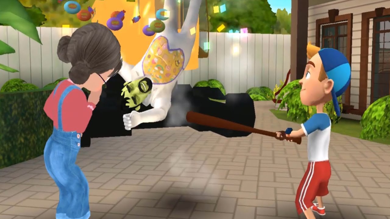 Scary Stranger 3D YEEHAW AND HA-HA (GRUMPY'S BIG DAY) EASTER EGG-PRESS Chapter 1 (JUST BEAT IT)