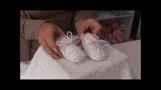 Baby Girl Christening Booties