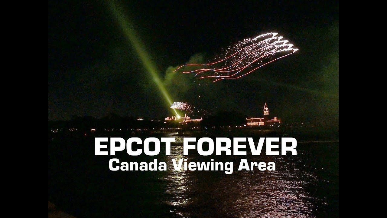 Epcot Forever Nighttime Spectacular from Canada location