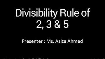 Numbers Divisibility Test ( In Urdu)