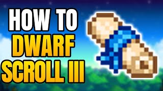 How To Get Dwarf Scroll 3 In Stardew Valley | Best Way To Find The Blue Dwarf Scroll