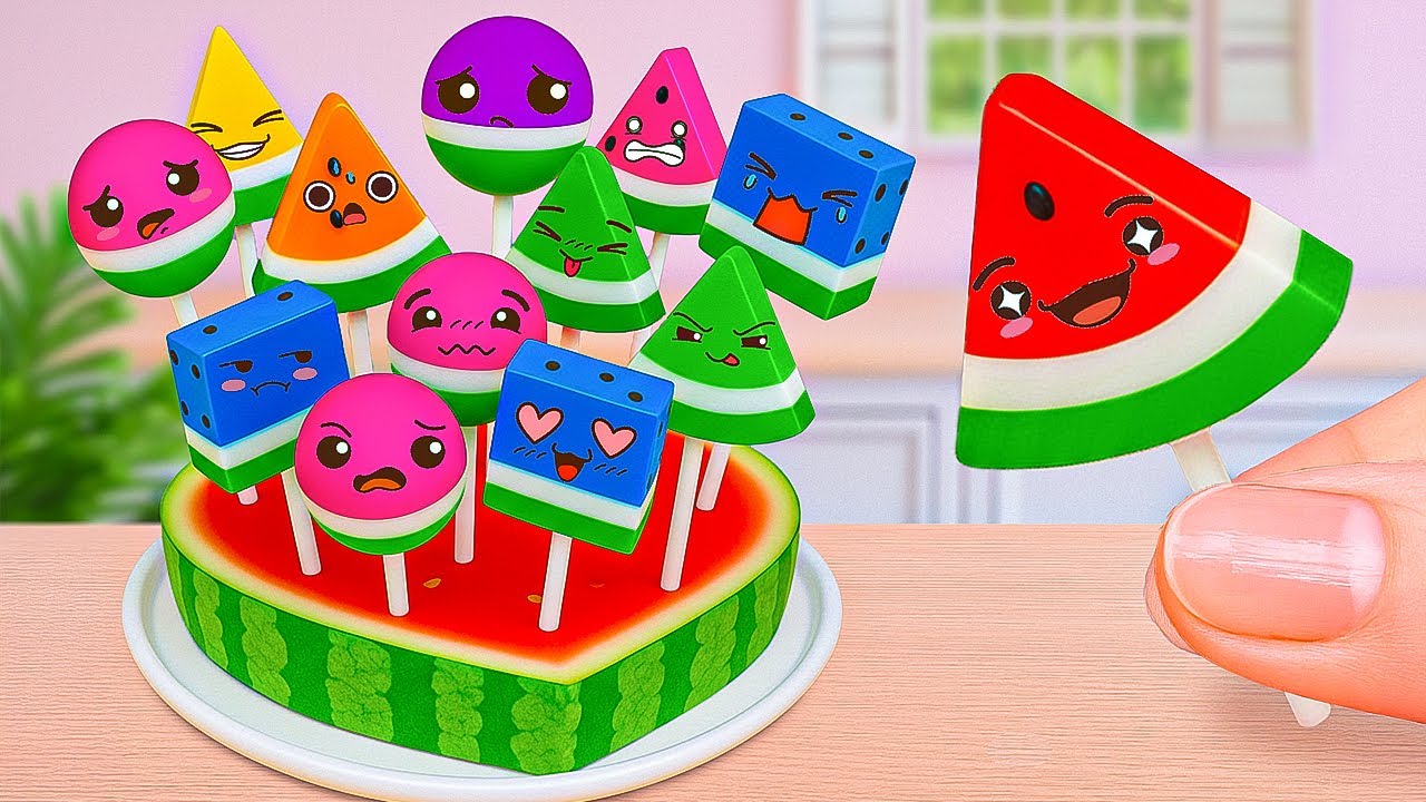 Rainbow Jelly Recipes💗🌈 How To Make Miniature Fruits Jelly 💞Tiny Sweet