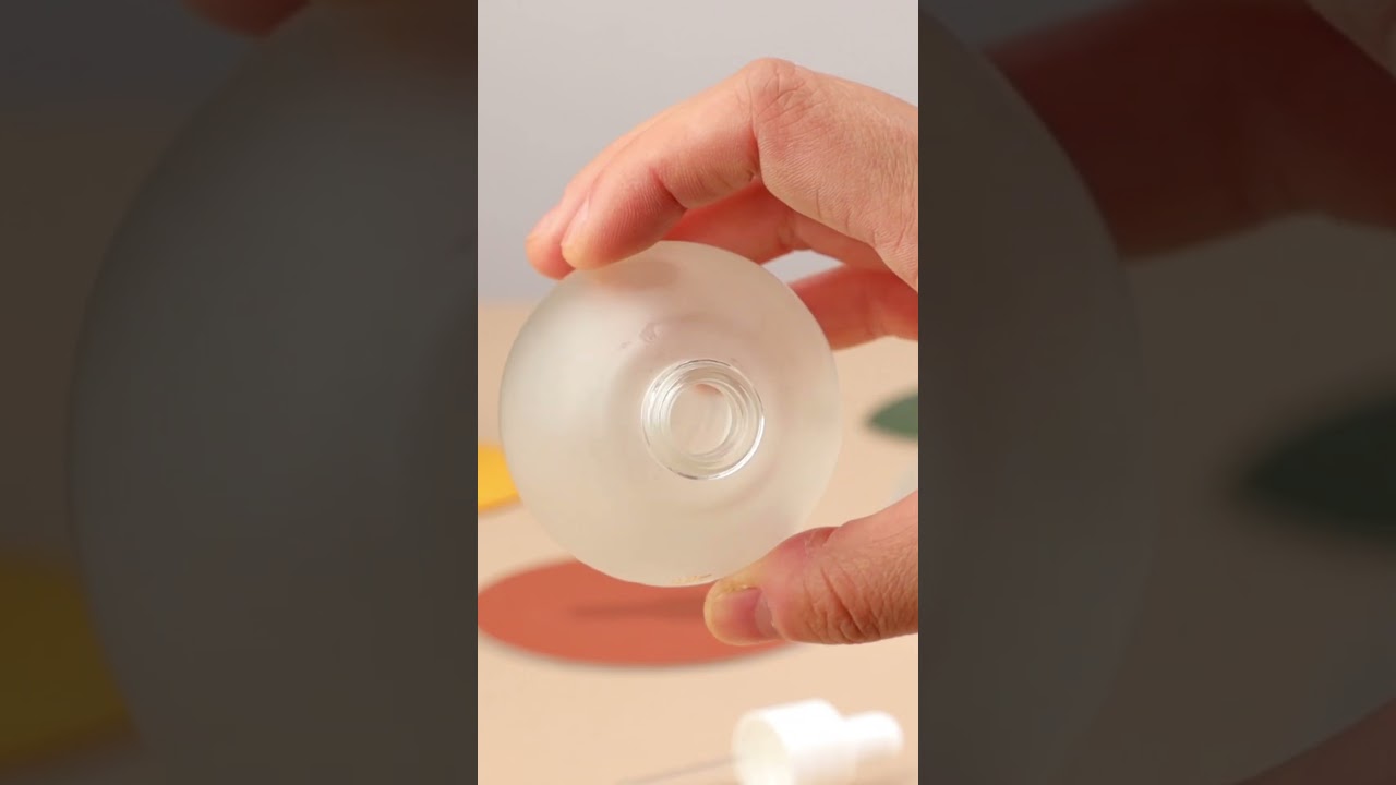 Frosted Glass Bottle with White Dropper