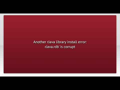 Another rJava library install error: rJava.rdb' is corrupt
